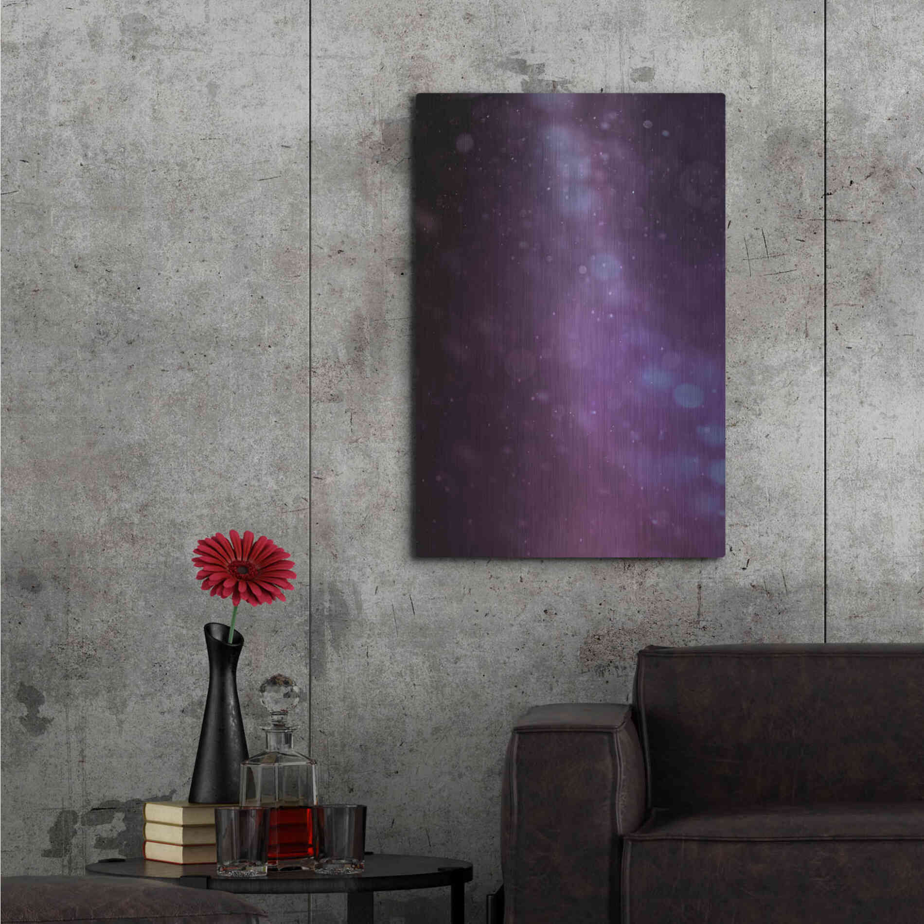 Luxe Metal Art 'Ending Night' by Unknown Artist, Metal Wall Art,24x36