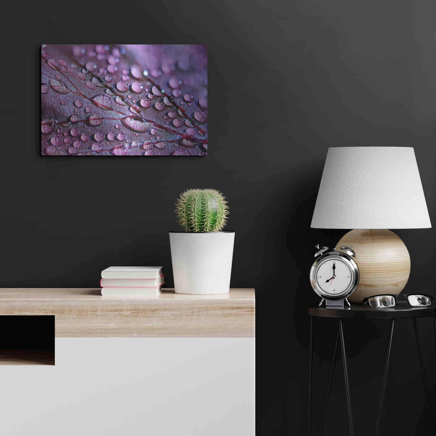 Luxe Metal Art 'Dewdrops' by Unknown Artist, Metal Wall Art,24x16