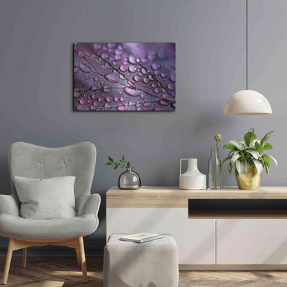 Luxe Metal Art 'Dewdrops' by Unknown Artist, Metal Wall Art,24x16