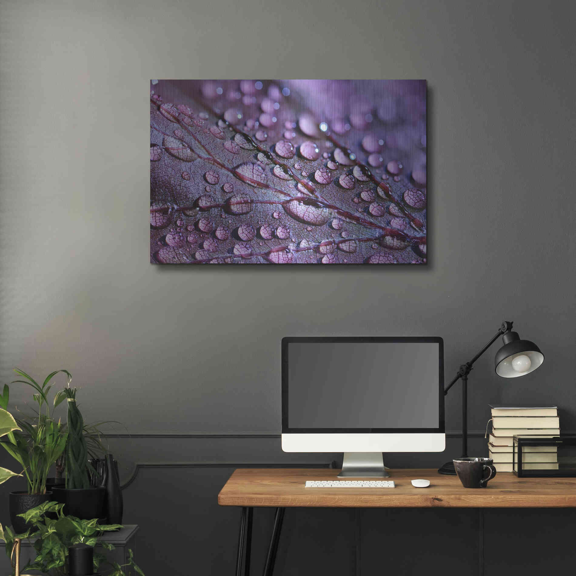 Luxe Metal Art 'Dewdrops' by Unknown Artist, Metal Wall Art,36x24