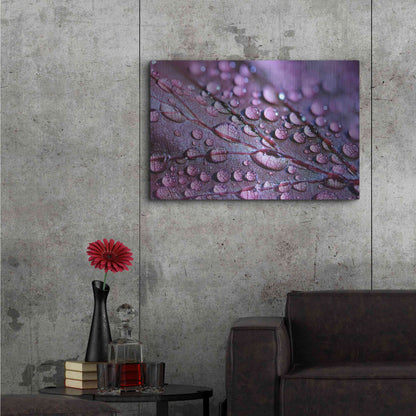 Luxe Metal Art 'Dewdrops' by Unknown Artist, Metal Wall Art,36x24