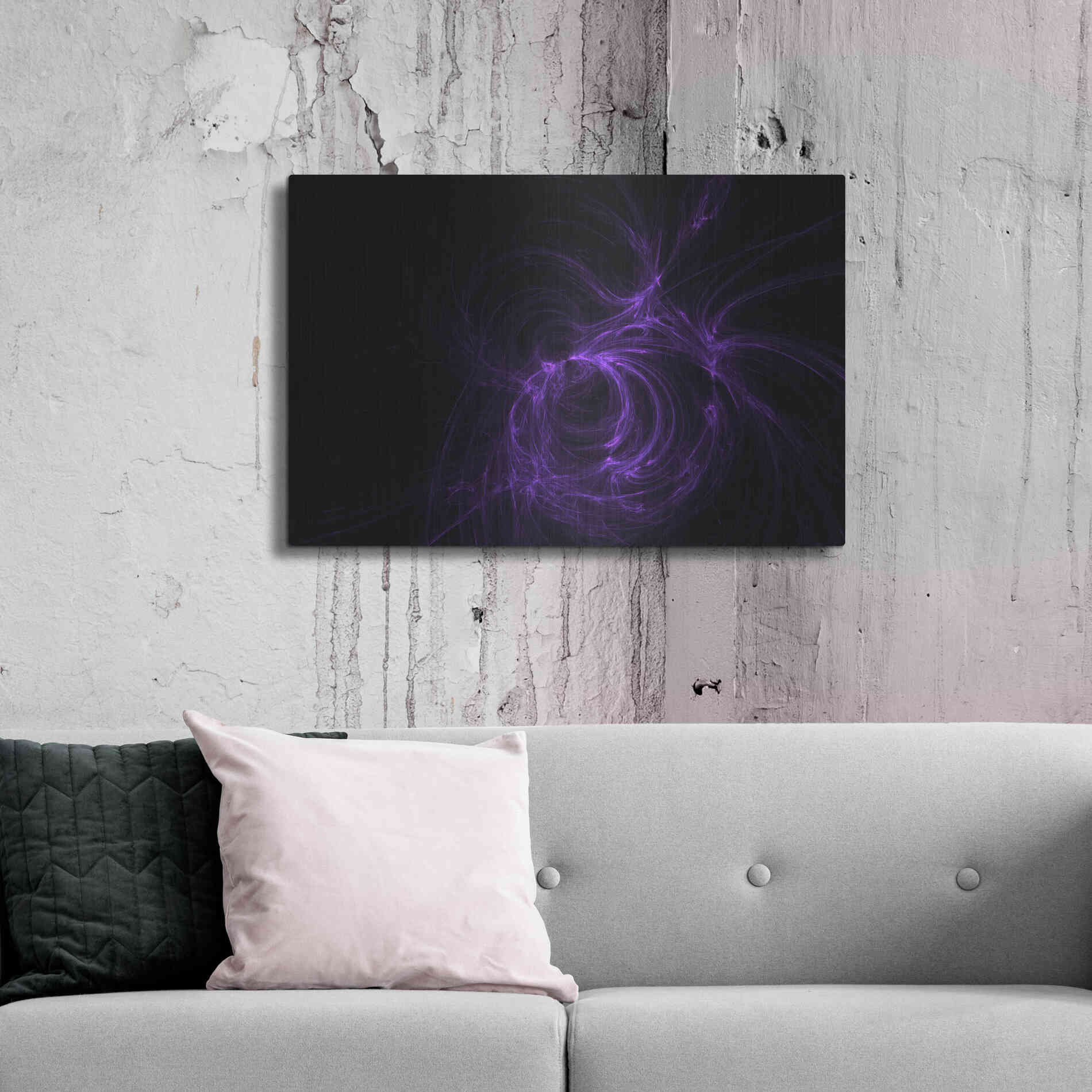 Luxe Metal Art 'Deep Fractals' by Unknown Artist, Metal Wall Art,36x24