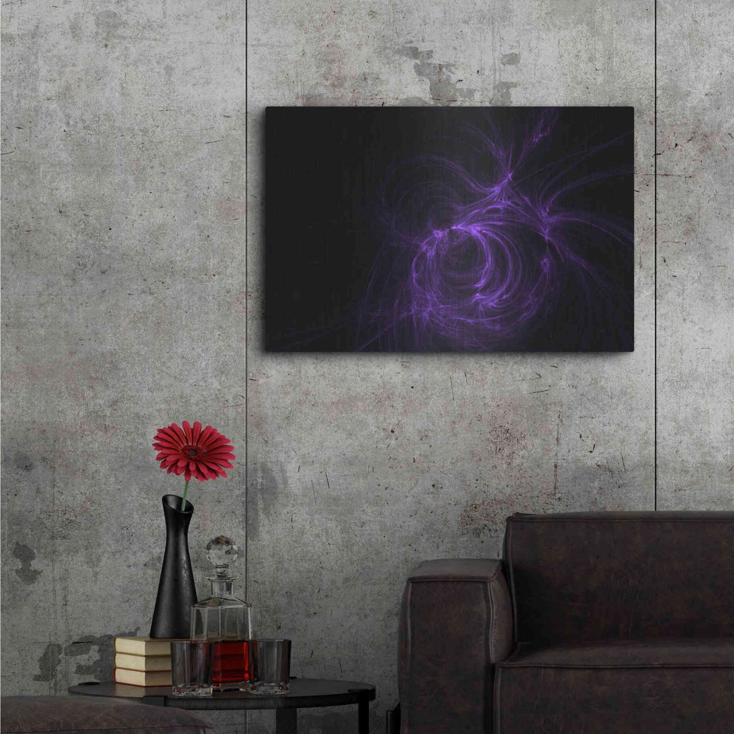 Luxe Metal Art 'Deep Fractals' by Unknown Artist, Metal Wall Art,36x24