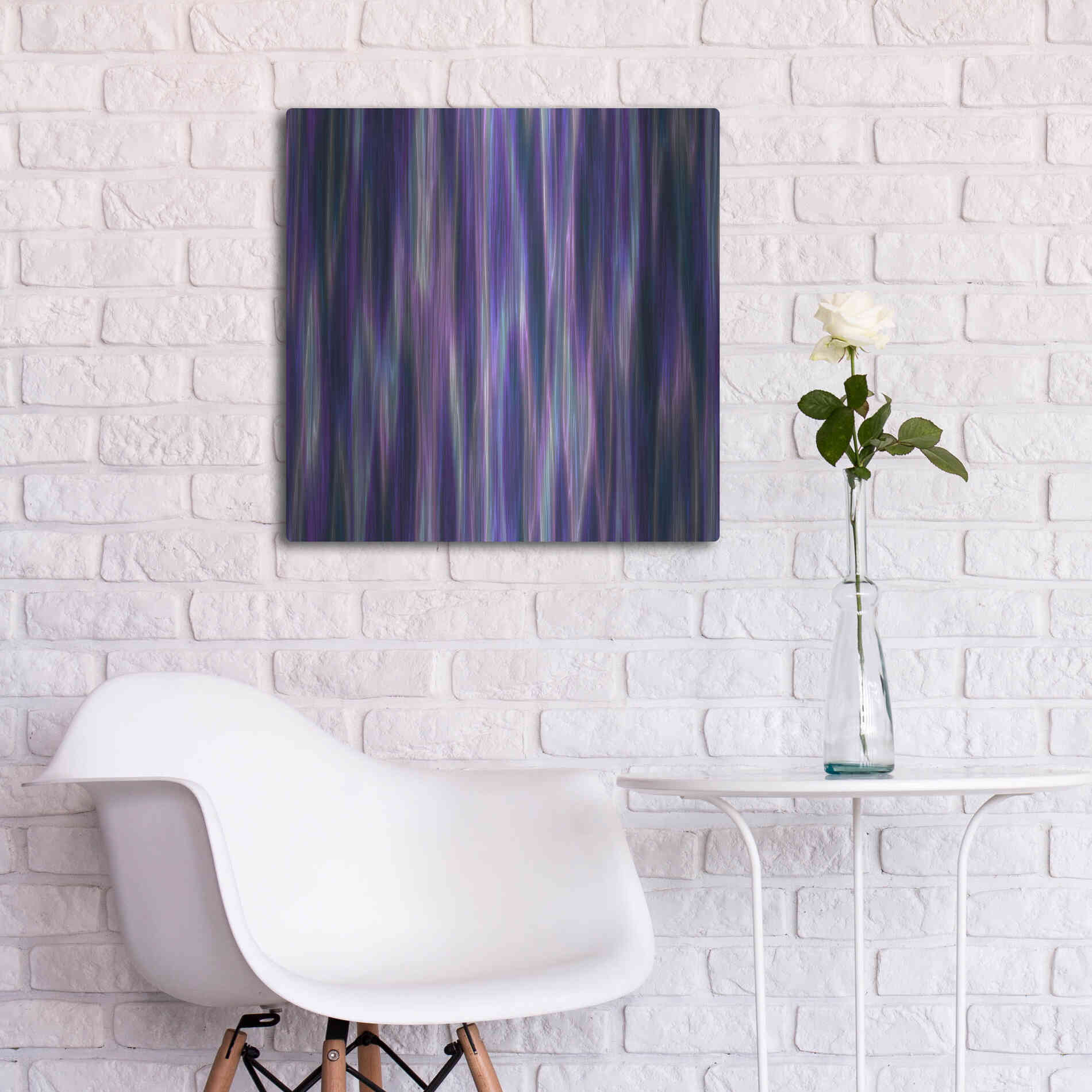 Luxe Metal Art 'Cyber Northern Lights' by Unknown Artist, Metal Wall Art,24x24