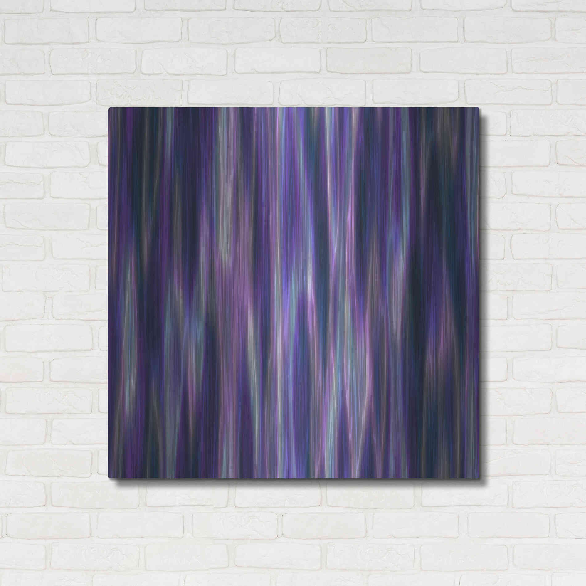 Luxe Metal Art 'Cyber Northern Lights' by Unknown Artist, Metal Wall Art,36x36