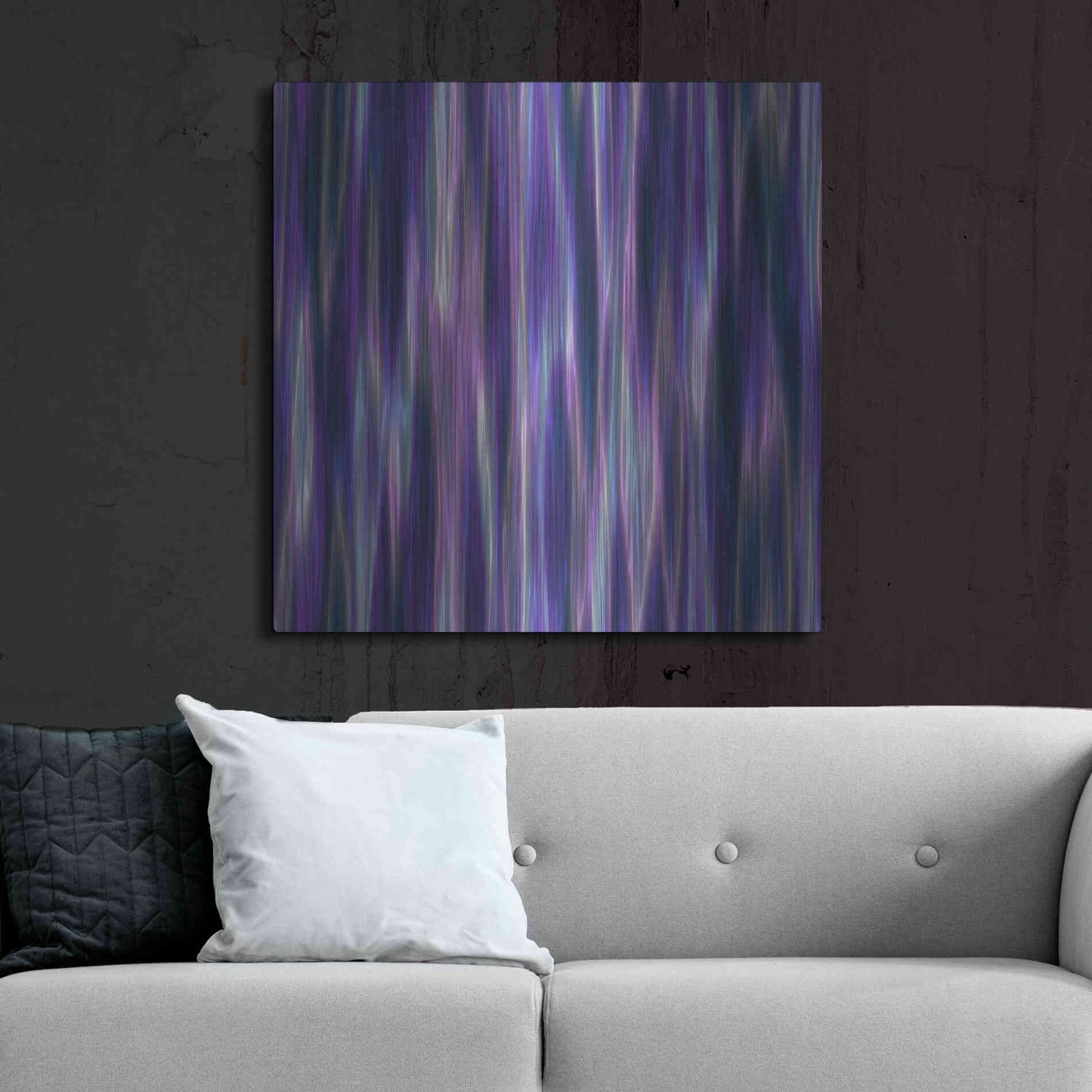 Luxe Metal Art 'Cyber Northern Lights' by Unknown Artist, Metal Wall Art,36x36