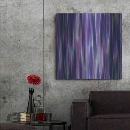 Luxe Metal Art 'Cyber Northern Lights' by Unknown Artist, Metal Wall Art,36x36