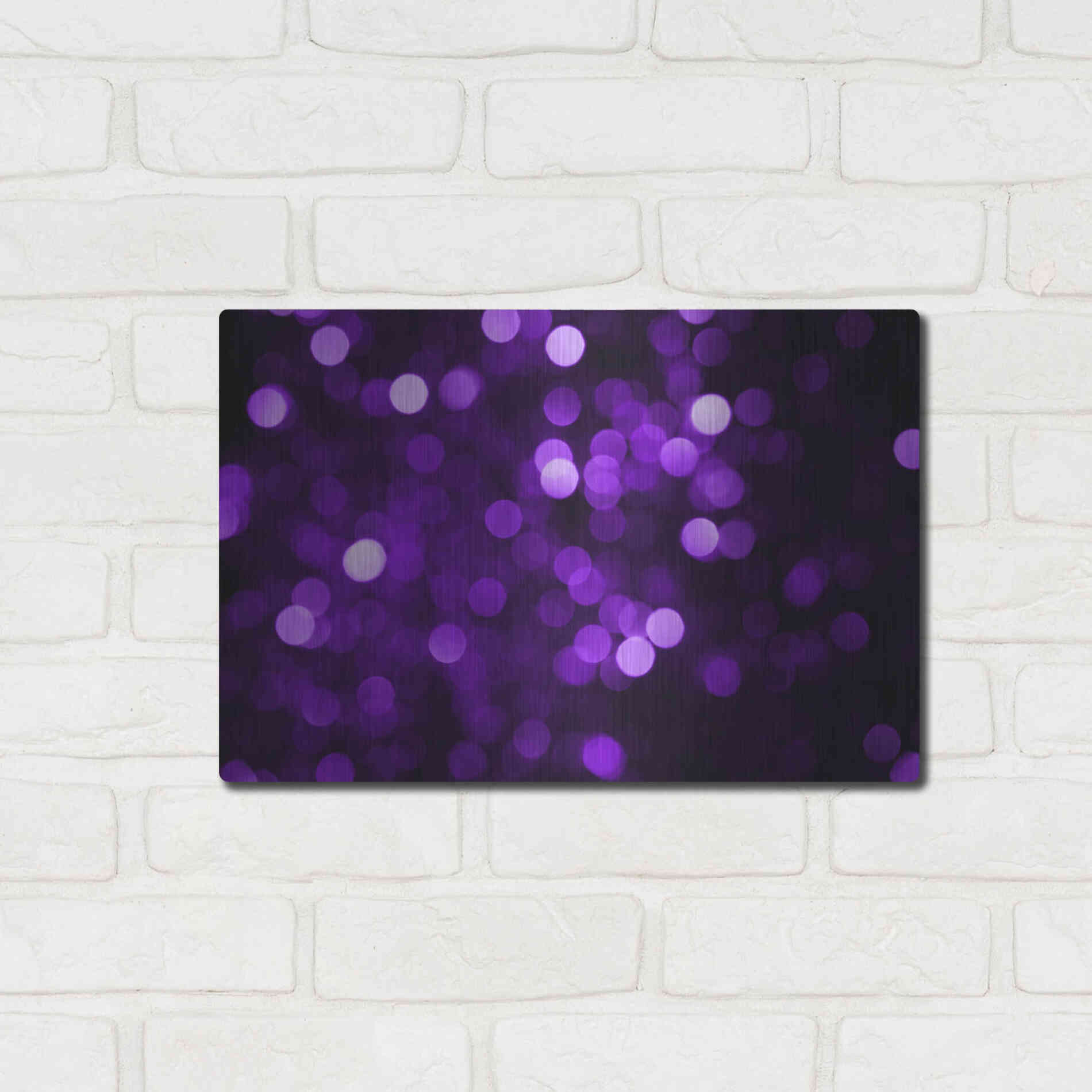 Luxe Metal Art 'Cyber Grapesh' by Unknown Artist, Metal Wall Art,16x12