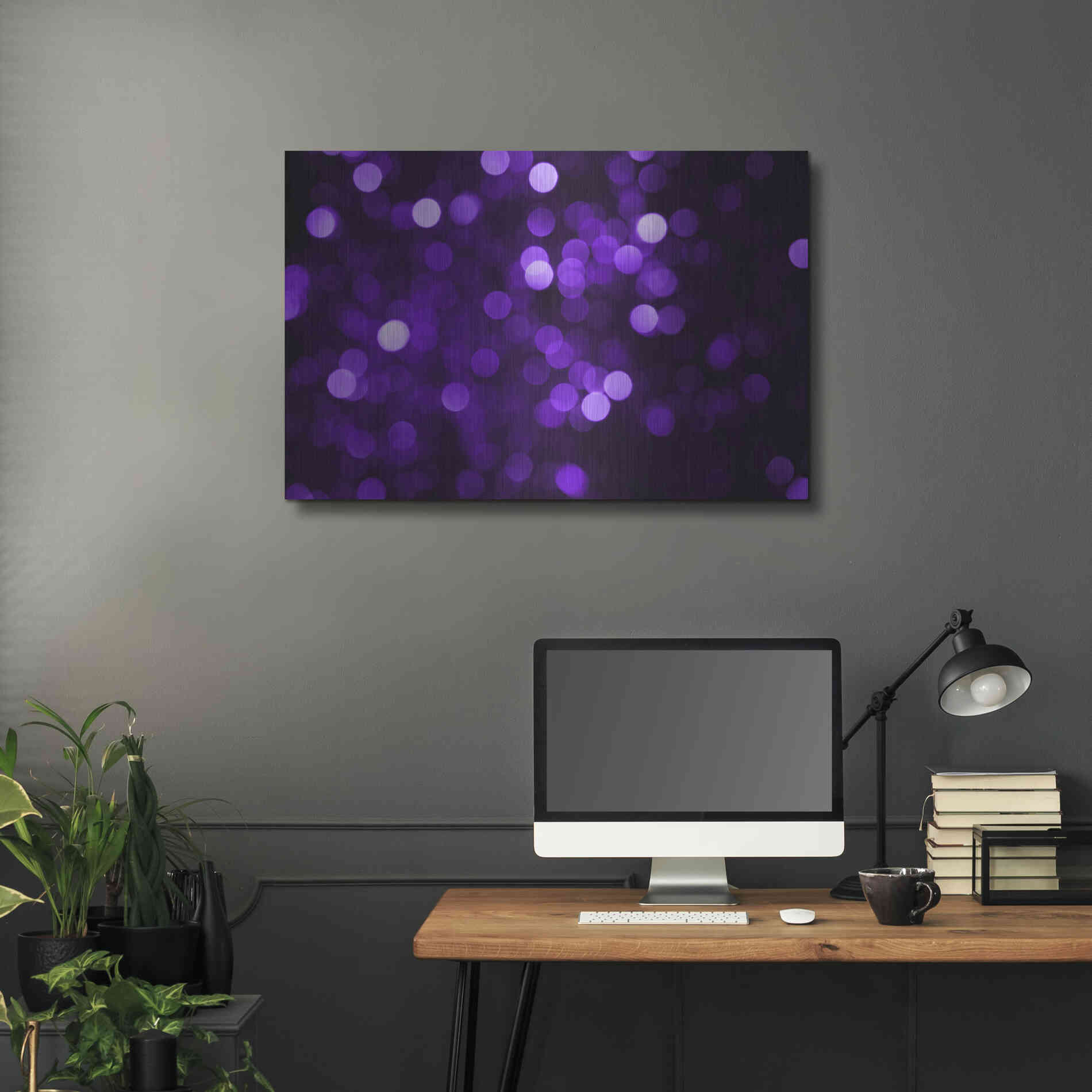 Luxe Metal Art 'Cyber Grapesh' by Unknown Artist, Metal Wall Art,36x24