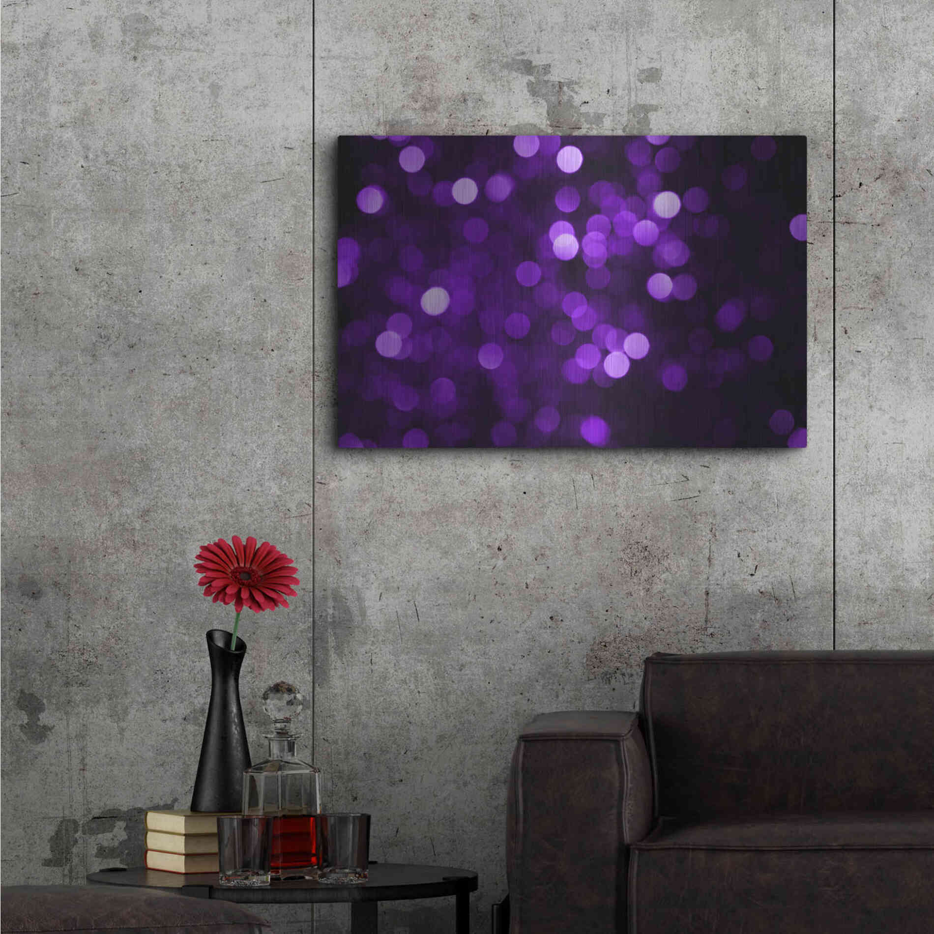 Luxe Metal Art 'Cyber Grapesh' by Unknown Artist, Metal Wall Art,36x24