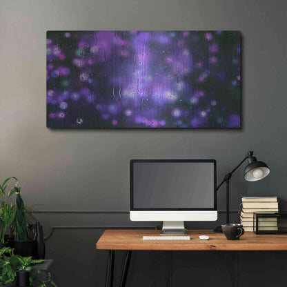 Luxe Metal Art 'Cyber Grapes II' by Unknown Artist, Metal Wall Art,48x24