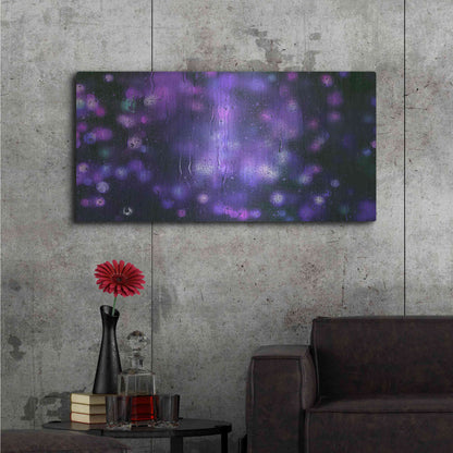 Luxe Metal Art 'Cyber Grapes II' by Unknown Artist, Metal Wall Art,48x24