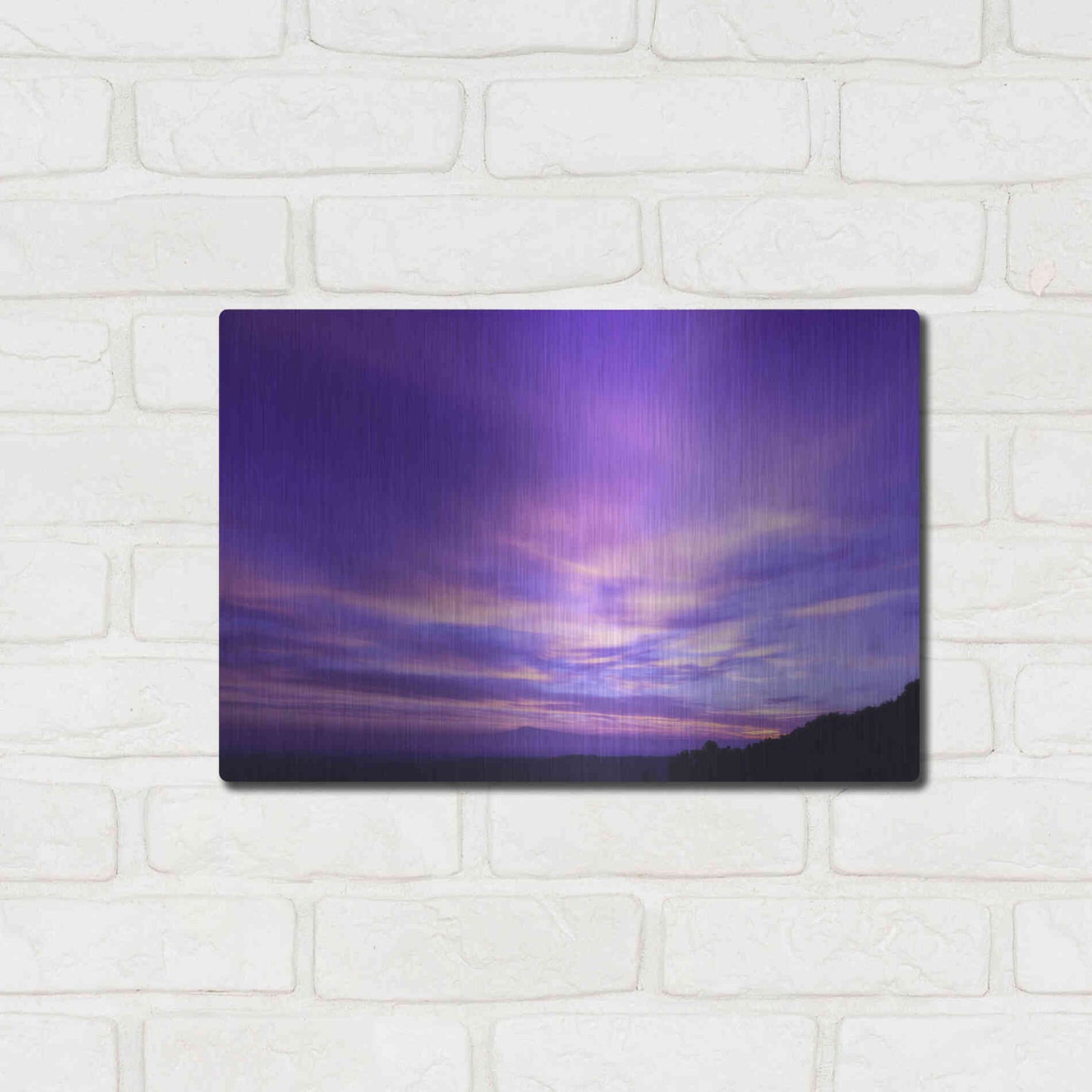 Luxe Metal Art 'Cotton Candy Sunrise' by Unknown Artist, Metal Wall Art,16x12