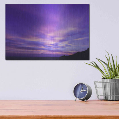 Luxe Metal Art 'Cotton Candy Sunrise' by Unknown Artist, Metal Wall Art,16x12