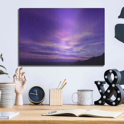 Luxe Metal Art 'Cotton Candy Sunrise' by Unknown Artist, Metal Wall Art,16x12