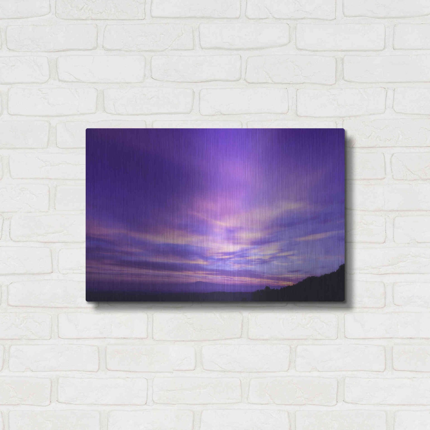 Luxe Metal Art 'Cotton Candy Sunrise' by Unknown Artist, Metal Wall Art,24x16