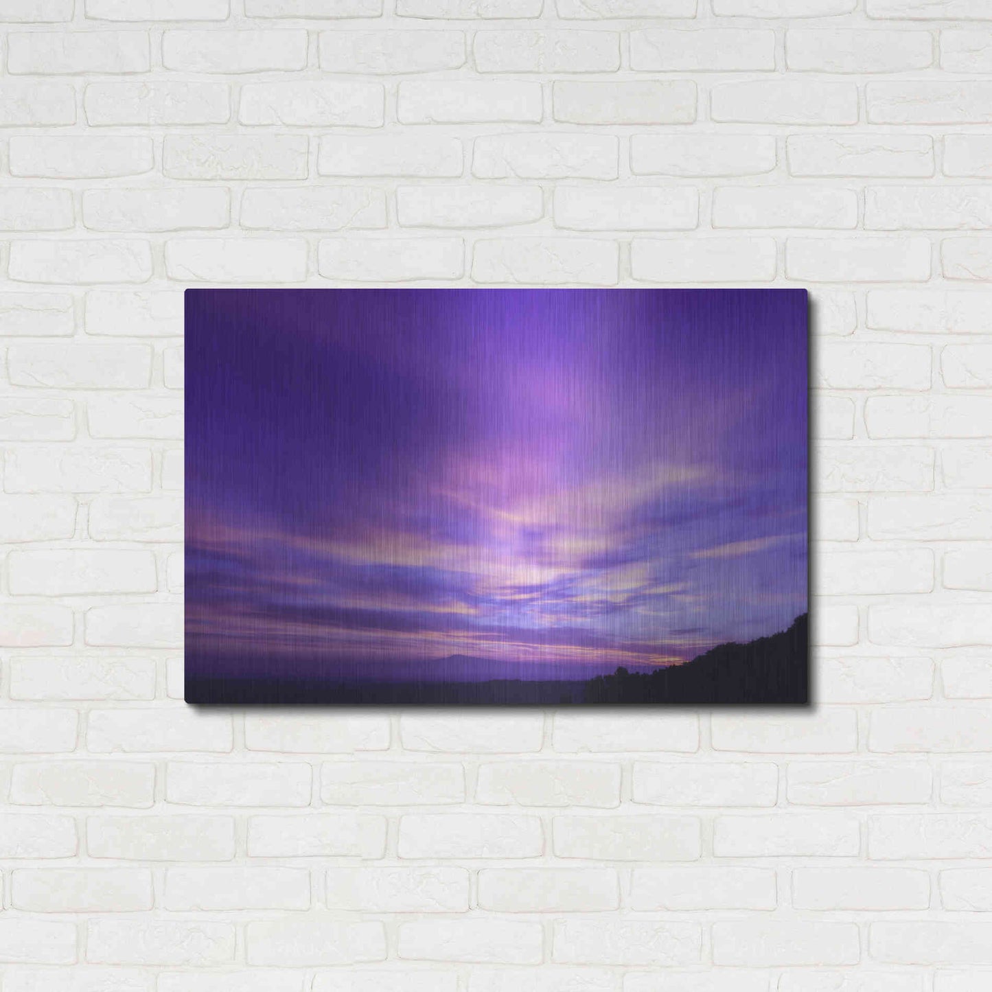 Luxe Metal Art 'Cotton Candy Sunrise' by Unknown Artist, Metal Wall Art,36x24