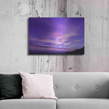 Luxe Metal Art 'Cotton Candy Sunrise' by Unknown Artist, Metal Wall Art,36x24