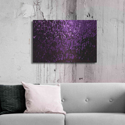 Luxe Metal Art 'Betta Sequins' by Unknown Artist, Metal Wall Art,36x24