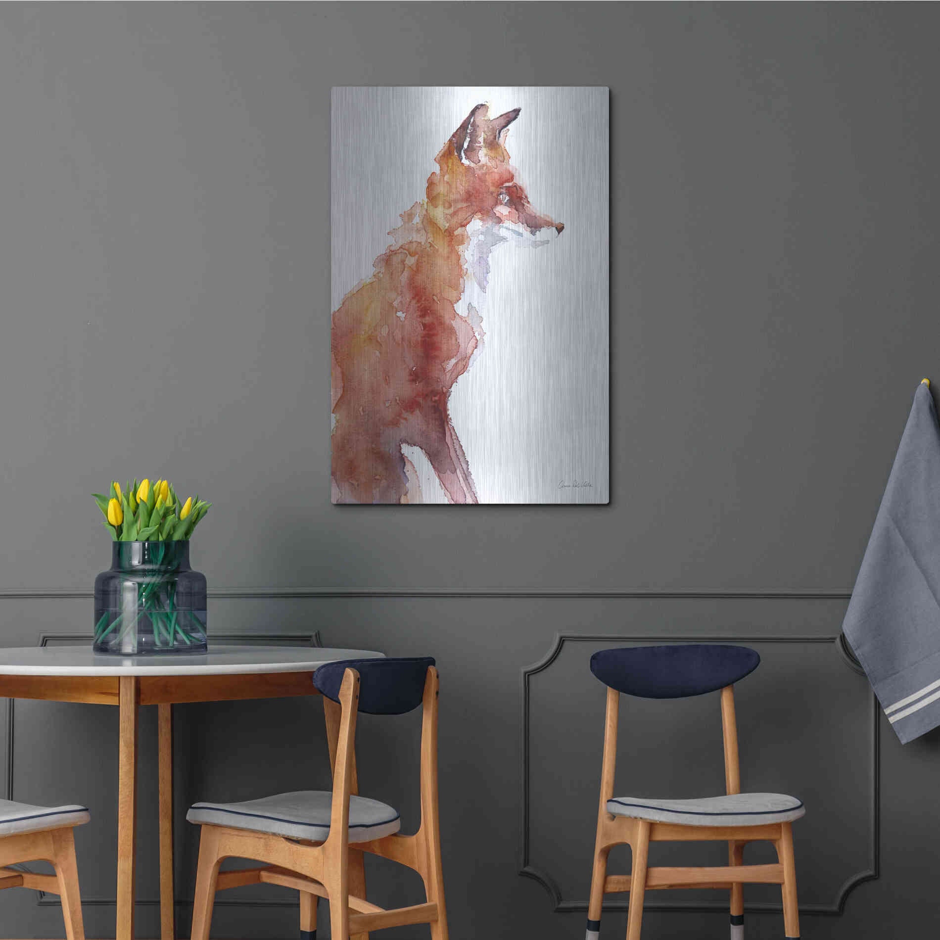 Luxe Metal Art 'Sly As A Fox' by Alan Majchrowicz, Metal Wall Art,24x36