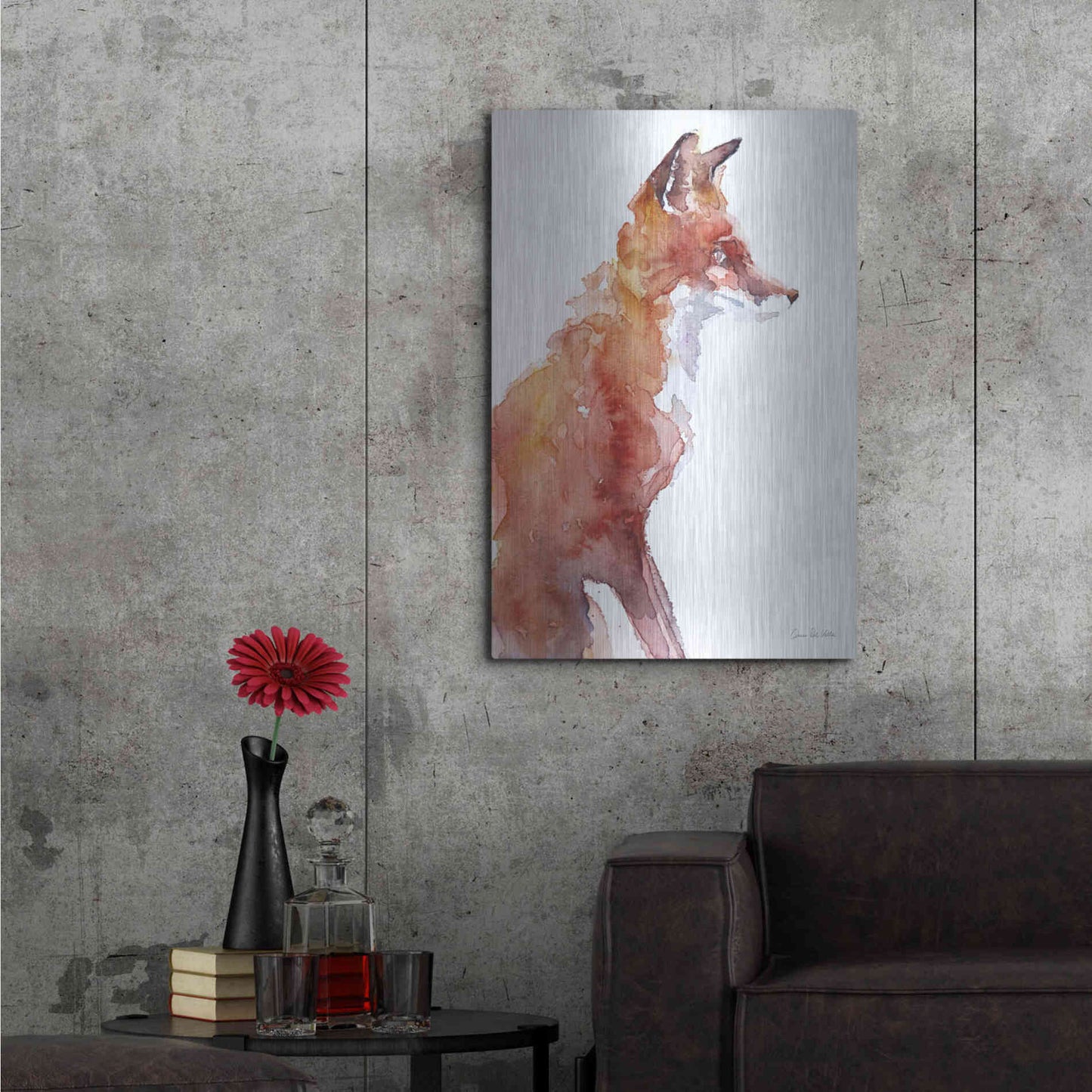 Luxe Metal Art 'Sly As A Fox' by Alan Majchrowicz, Metal Wall Art,24x36