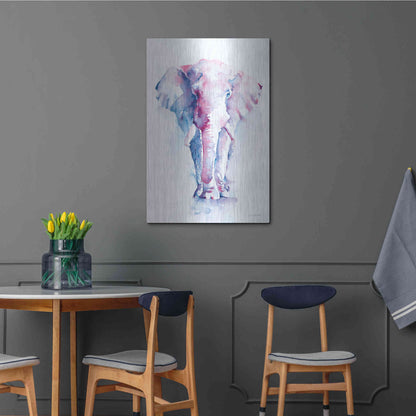 Luxe Metal Art 'An Elephant Never Forgets' by Alan Majchrowicz, Metal Wall Art,24x36