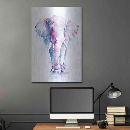 Luxe Metal Art 'An Elephant Never Forgets' by Alan Majchrowicz, Metal Wall Art,24x36