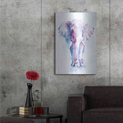 Luxe Metal Art 'An Elephant Never Forgets' by Alan Majchrowicz, Metal Wall Art,24x36