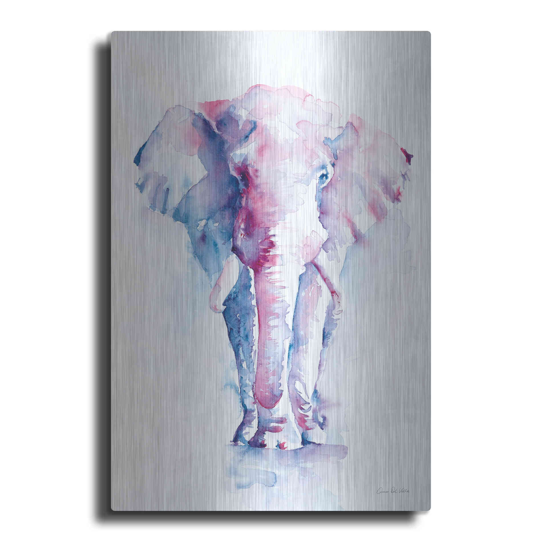 Luxe Metal Art 'An Elephant Never Forgets' by Alan Majchrowicz, Metal Wall Art