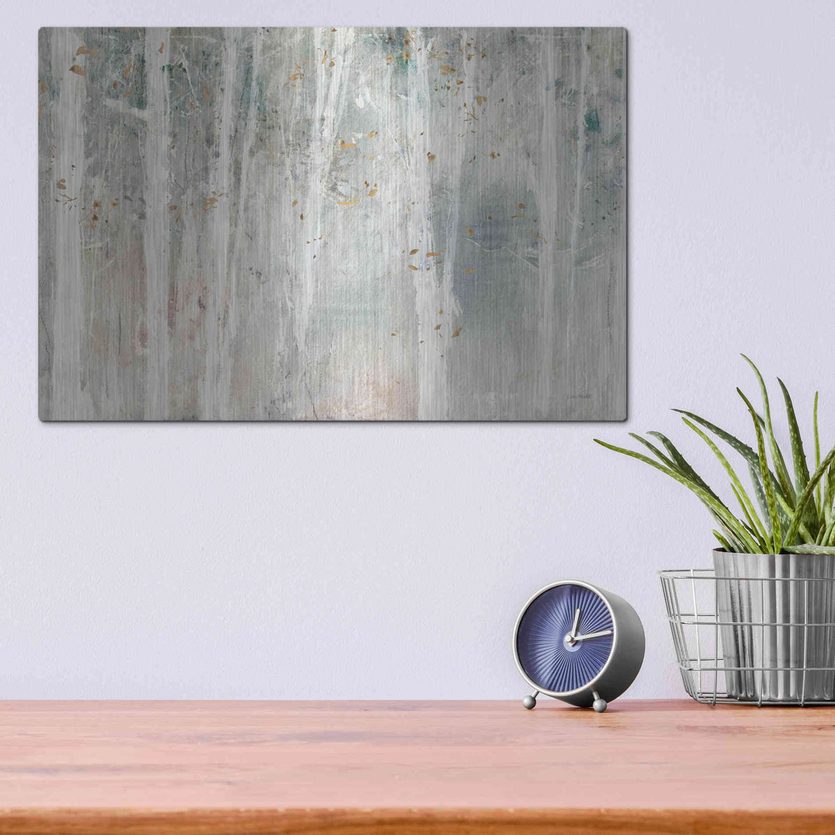 Luxe Metal Art 'Wood Land Walk I' by Lisa Audit, Metal Wall Art,,16x12