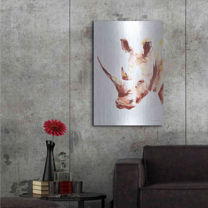 Luxe Metal Art 'Rhino' by Alan Majchrowicz, Metal Wall Art,24x36