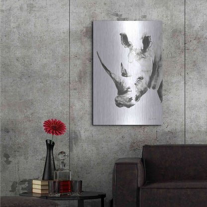 Luxe Metal Art 'Rhino Gray' by Alan Majchrowicz, Metal Wall Art,24x36