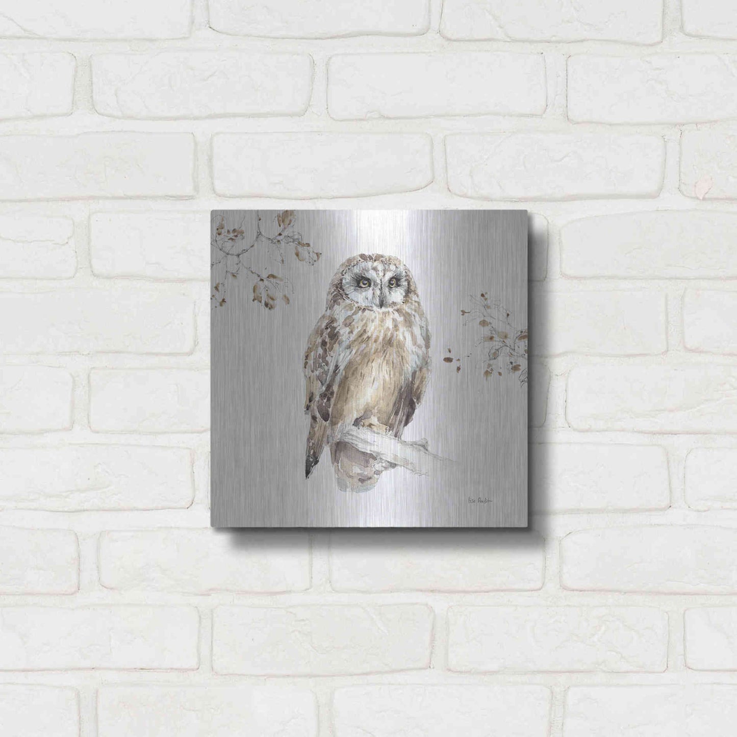 Luxe Metal Art 'Wood Land Walk VIII' by Lisa Audit, Metal Wall Art,,12x12