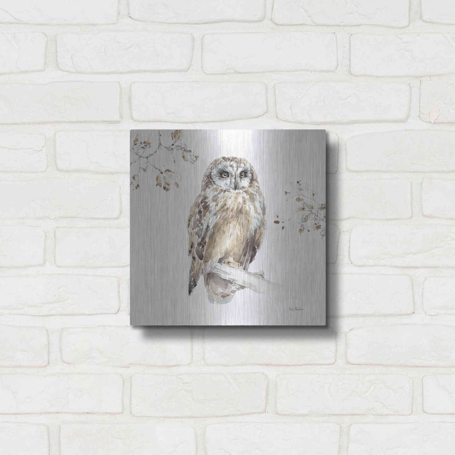 Luxe Metal Art 'Wood Land Walk VIII' by Lisa Audit, Metal Wall Art,,12x12