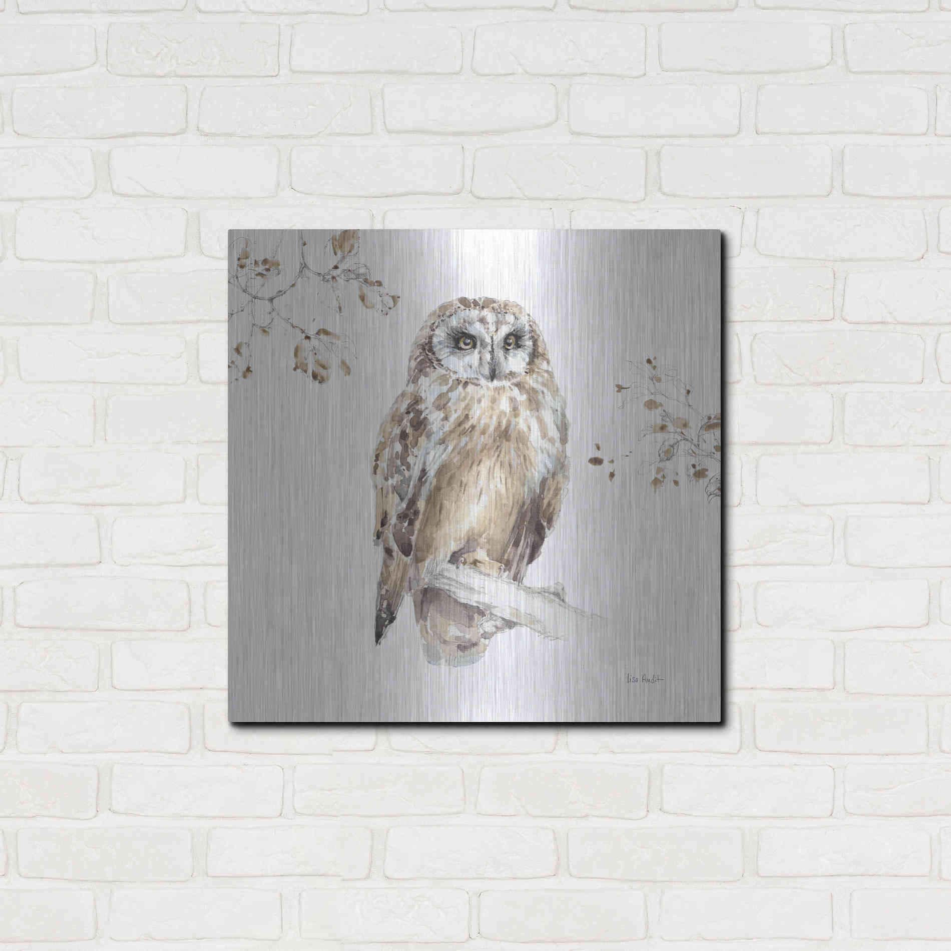 Luxe Metal Art 'Wood Land Walk VIII' by Lisa Audit, Metal Wall Art,,24x24