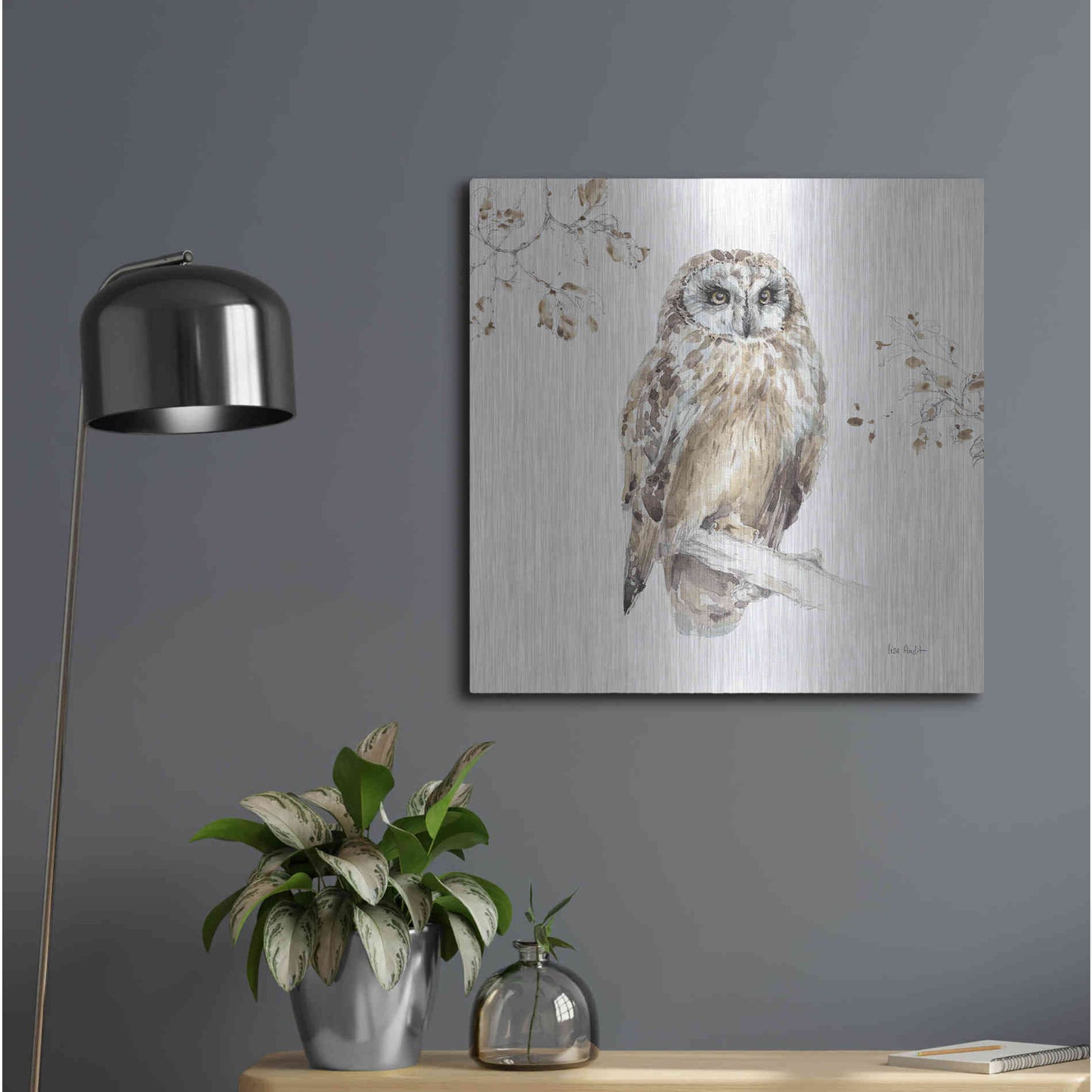 Luxe Metal Art 'Wood Land Walk VIII' by Lisa Audit, Metal Wall Art,,24x24