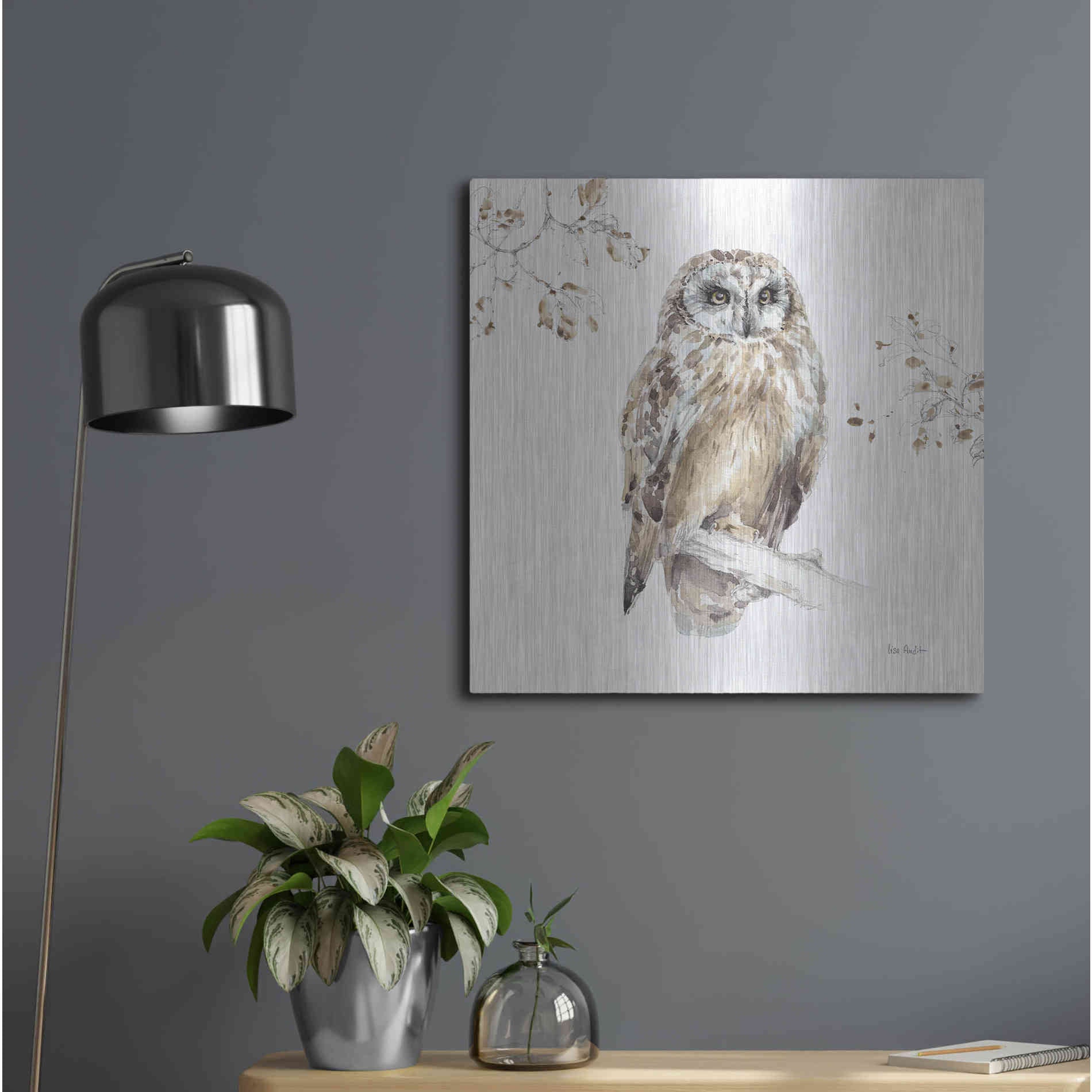 Luxe Metal Art 'Wood Land Walk VIII' by Lisa Audit, Metal Wall Art,,24x24