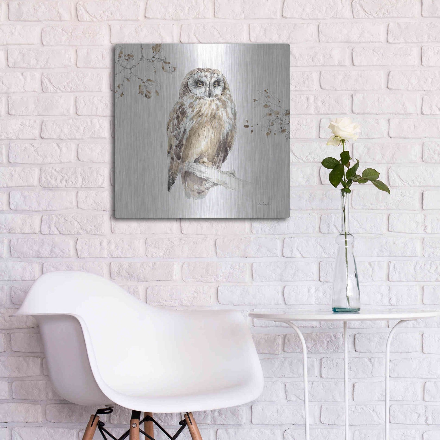 Luxe Metal Art 'Wood Land Walk VIII' by Lisa Audit, Metal Wall Art,,24x24