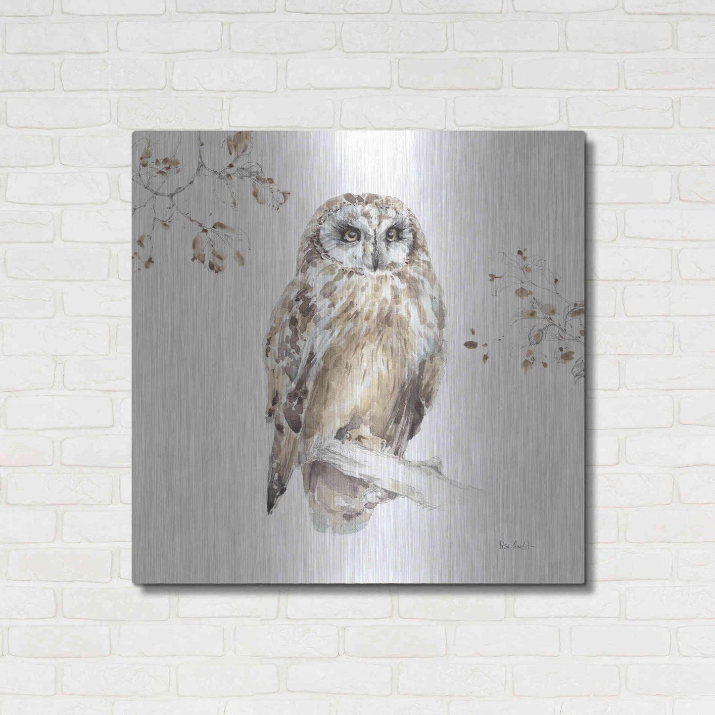 Luxe Metal Art 'Wood Land Walk VIII' by Lisa Audit, Metal Wall Art,,36x36