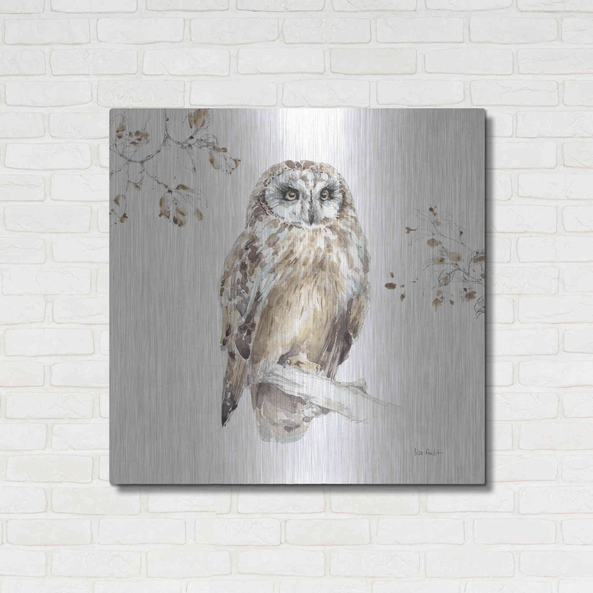 Luxe Metal Art 'Wood Land Walk VIII' by Lisa Audit, Metal Wall Art,,36x36