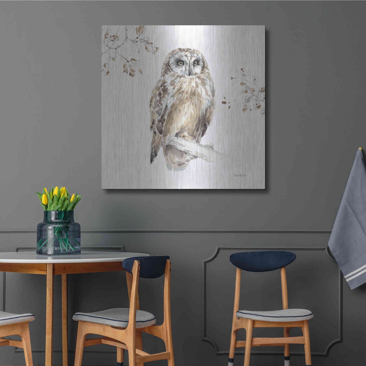 Luxe Metal Art 'Wood Land Walk VIII' by Lisa Audit, Metal Wall Art,,36x36