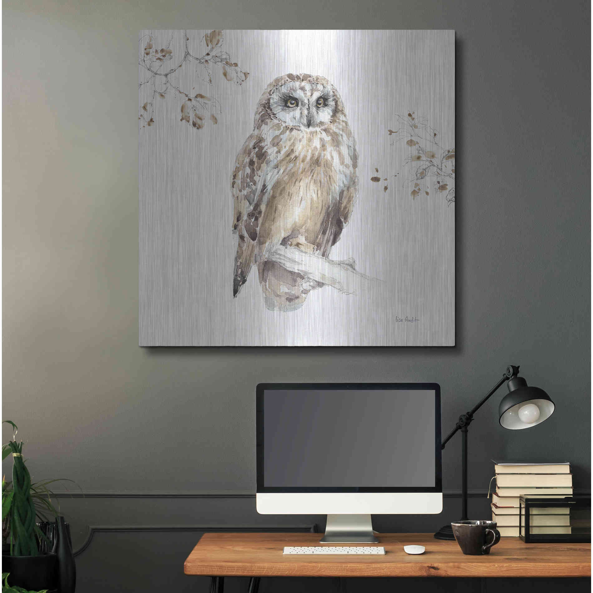 Luxe Metal Art 'Wood Land Walk VIII' by Lisa Audit, Metal Wall Art,,36x36