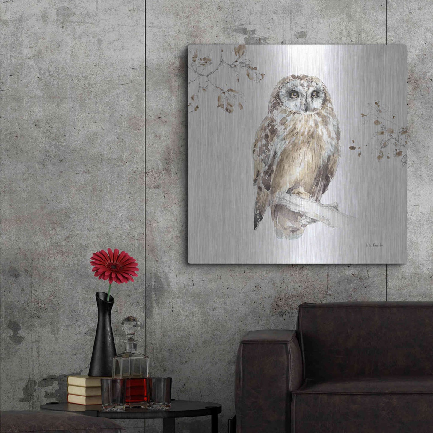 Luxe Metal Art 'Wood Land Walk VIII' by Lisa Audit, Metal Wall Art,,36x36