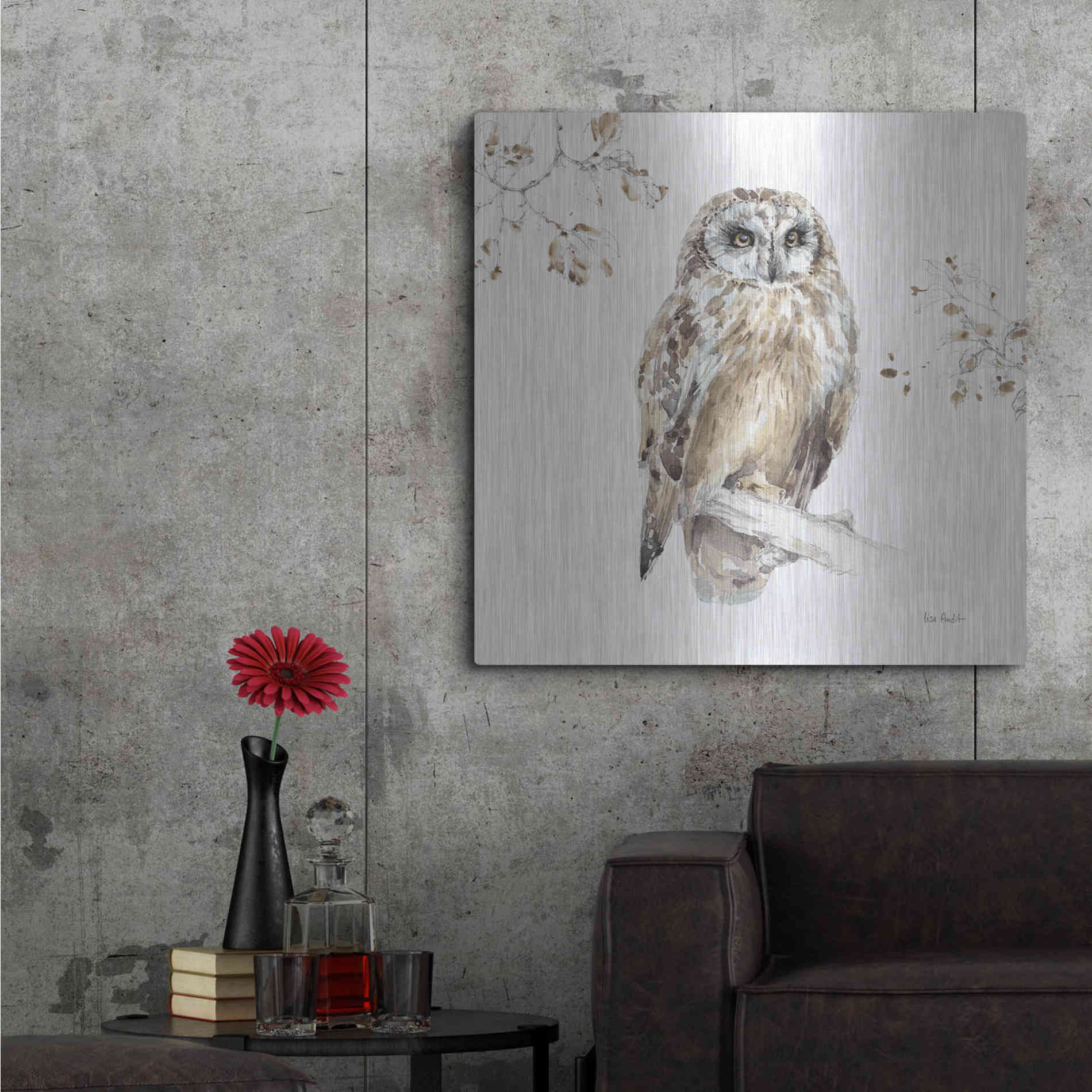 Luxe Metal Art 'Wood Land Walk VIII' by Lisa Audit, Metal Wall Art,,36x36