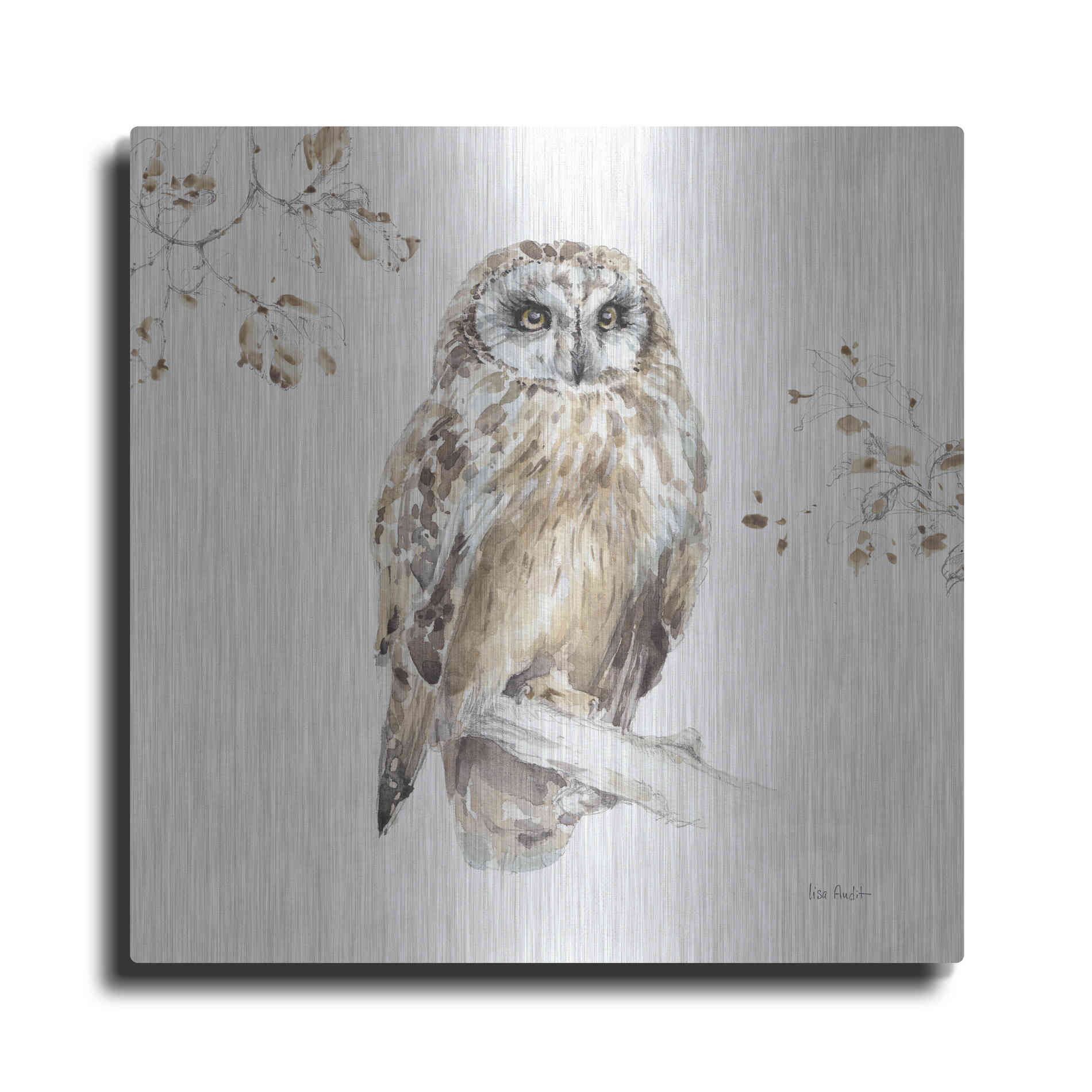 Luxe Metal Art 'Wood Land Walk VIII' by Lisa Audit, Metal Wall Art,