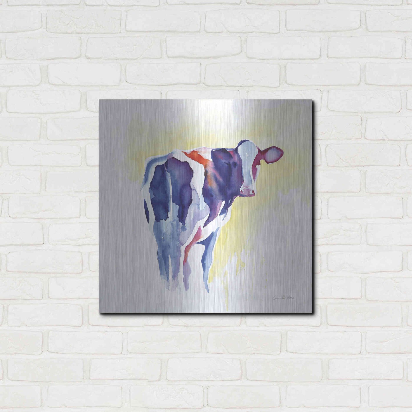 Luxe Metal Art 'Holstein I' by Alan Majchrowicz, Metal Wall Art,24x24