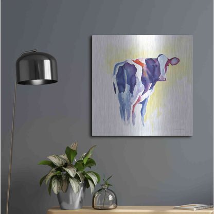 Luxe Metal Art 'Holstein I' by Alan Majchrowicz, Metal Wall Art,24x24