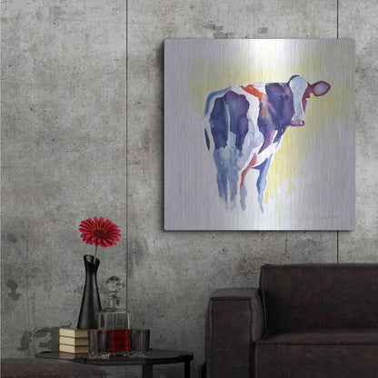 Luxe Metal Art 'Holstein I' by Alan Majchrowicz, Metal Wall Art,36x36