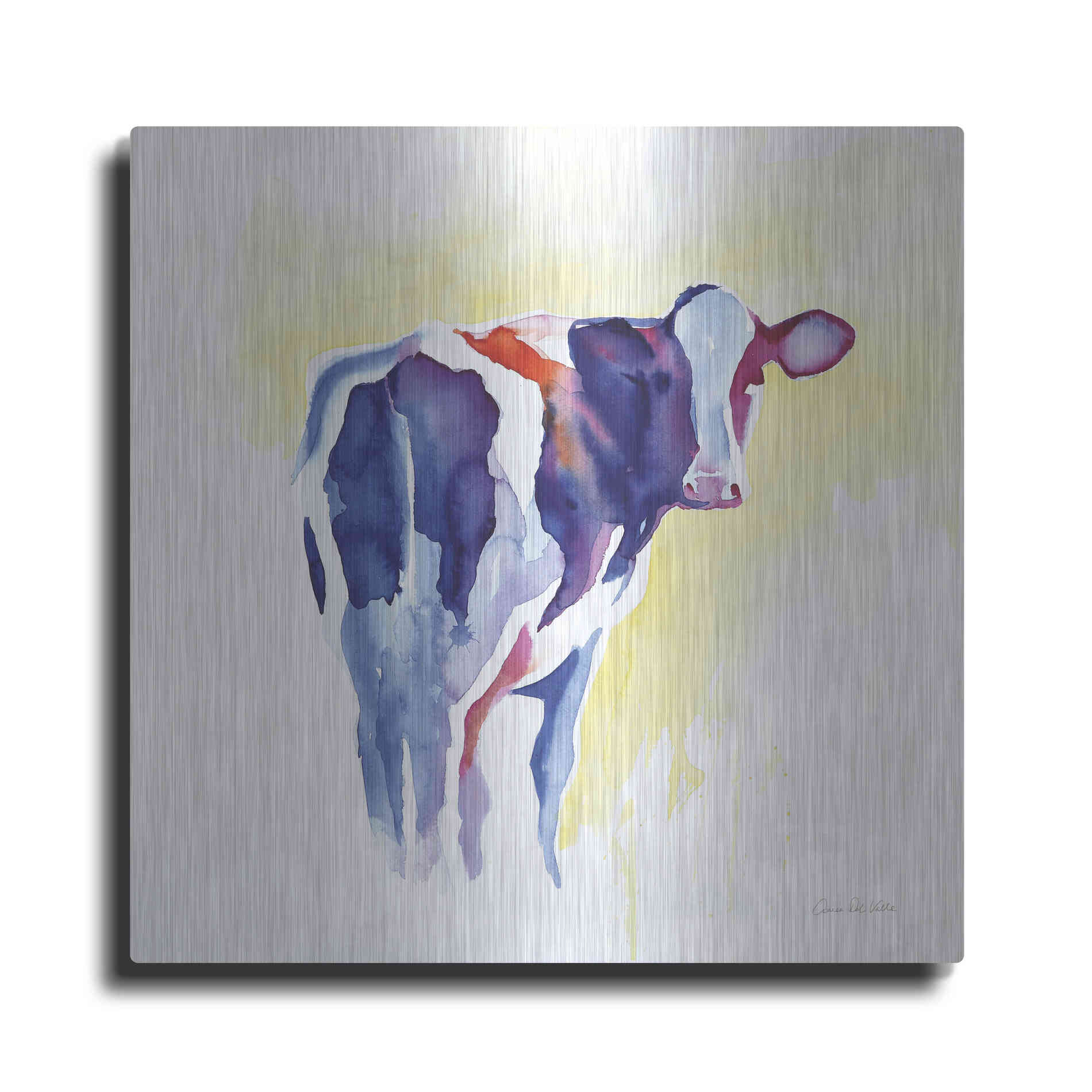 Luxe Metal Art 'Holstein I' by Alan Majchrowicz, Metal Wall Art