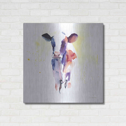 Luxe Metal Art 'Holstein II' by Alan Majchrowicz, Metal Wall Art,36x36